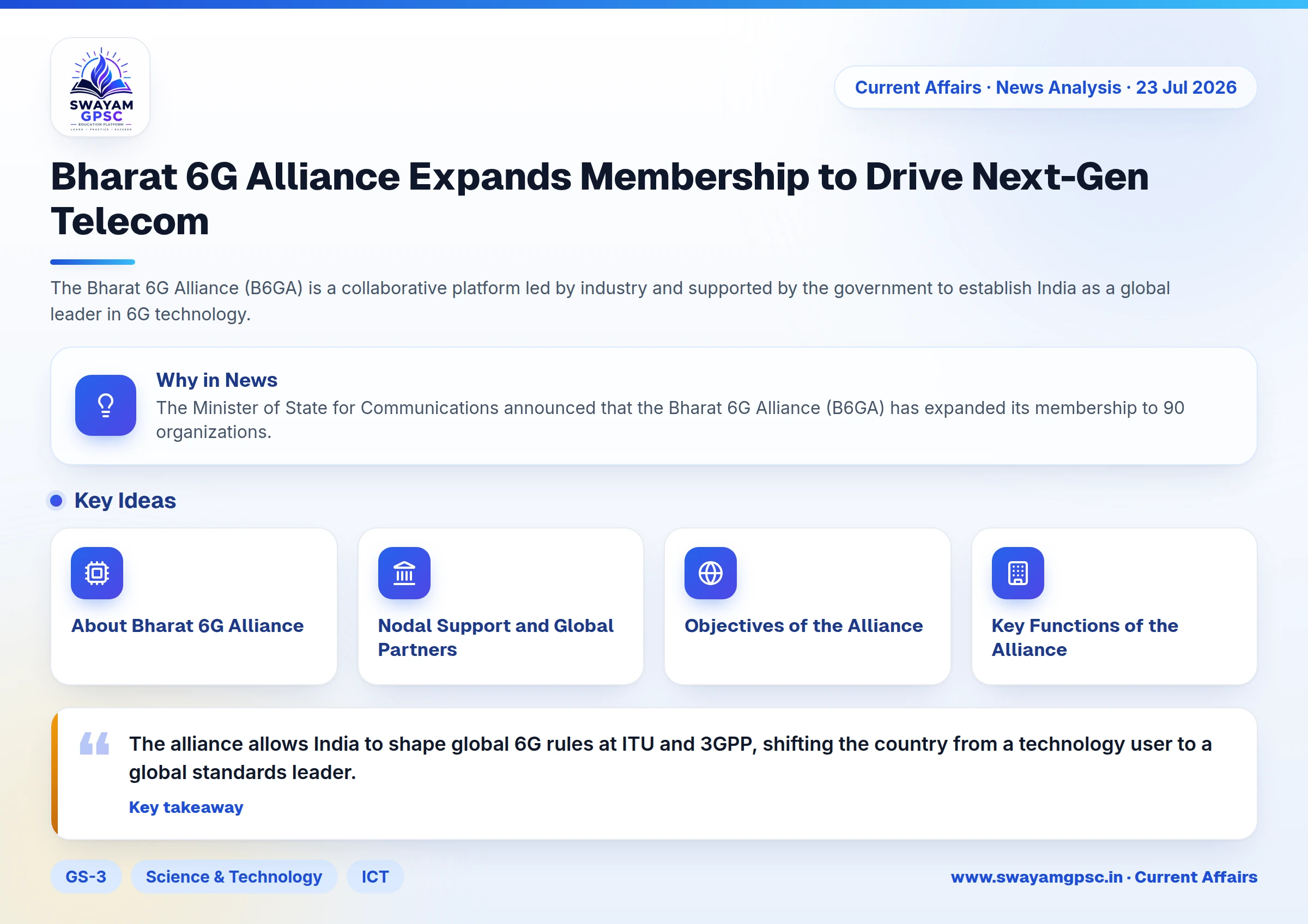 Bharat 6G Alliance Expands Membership to Drive Next-Gen Telecom