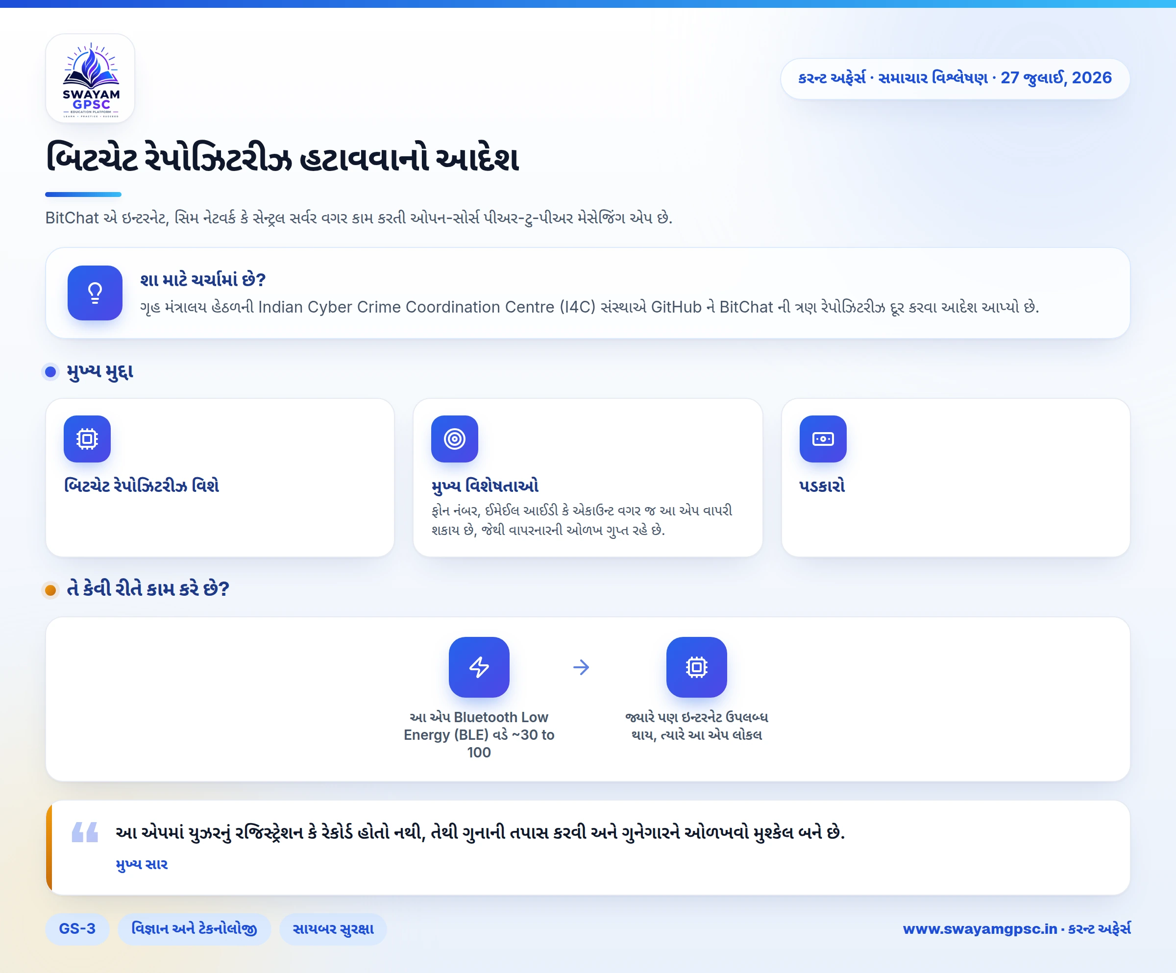 બિટચેટ રેપોઝિટરીઝ હટાવવાનો આદેશ