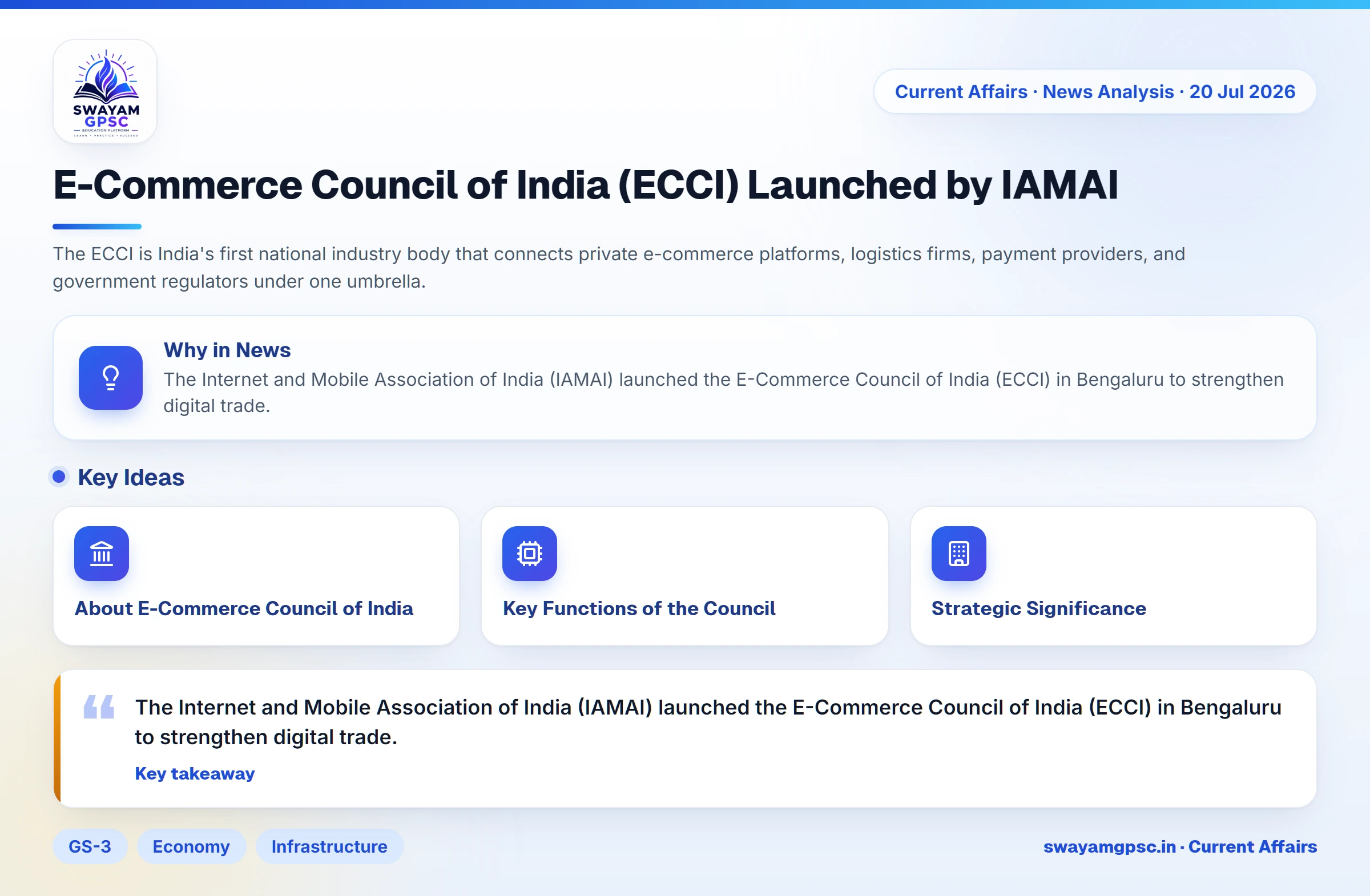 E-Commerce Council of India (ECCI) Launched by IAMAI