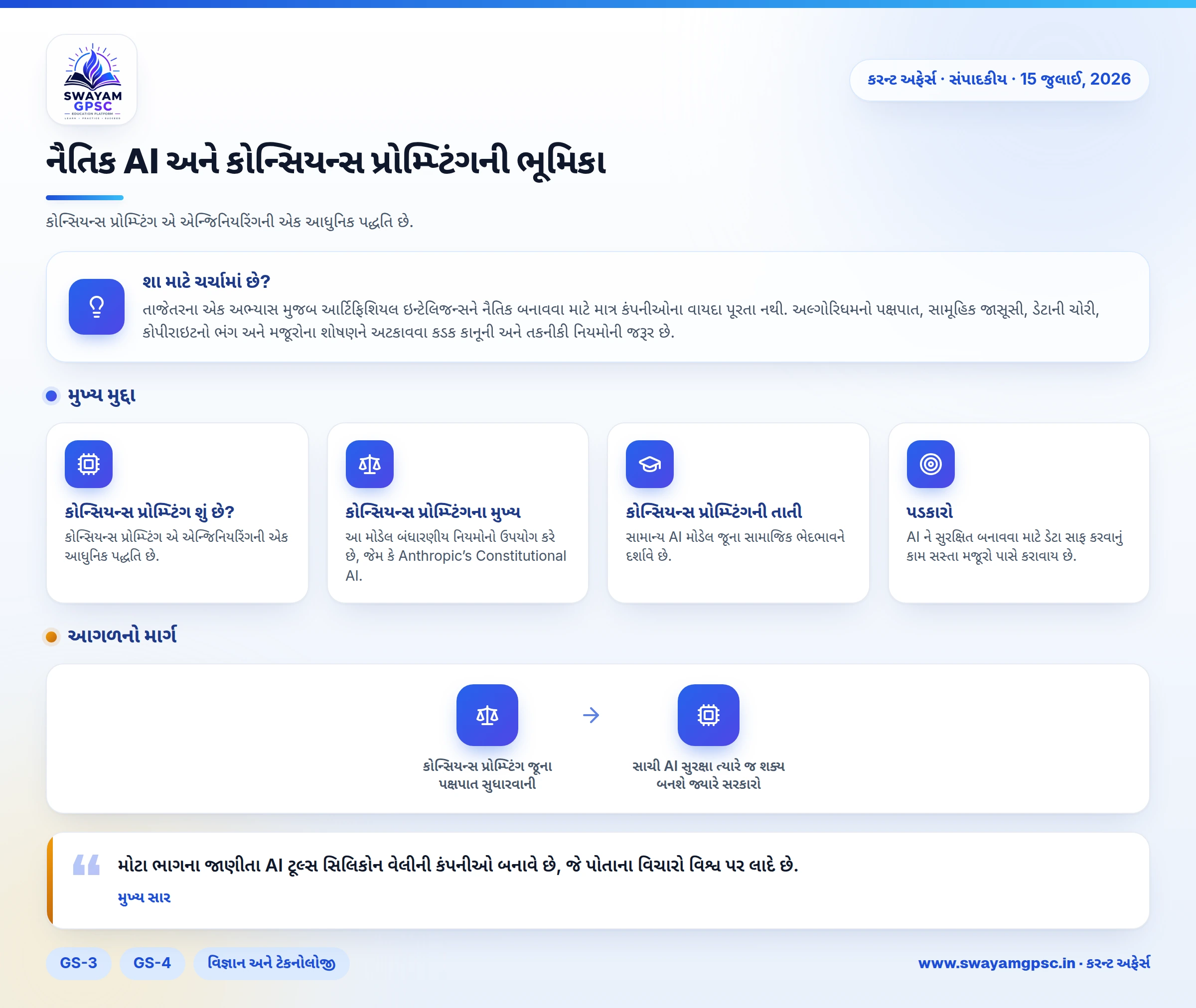 નૈતિક AI અને કોન્સિયન્સ પ્રોમ્પ્ટિંગની ભૂમિકા