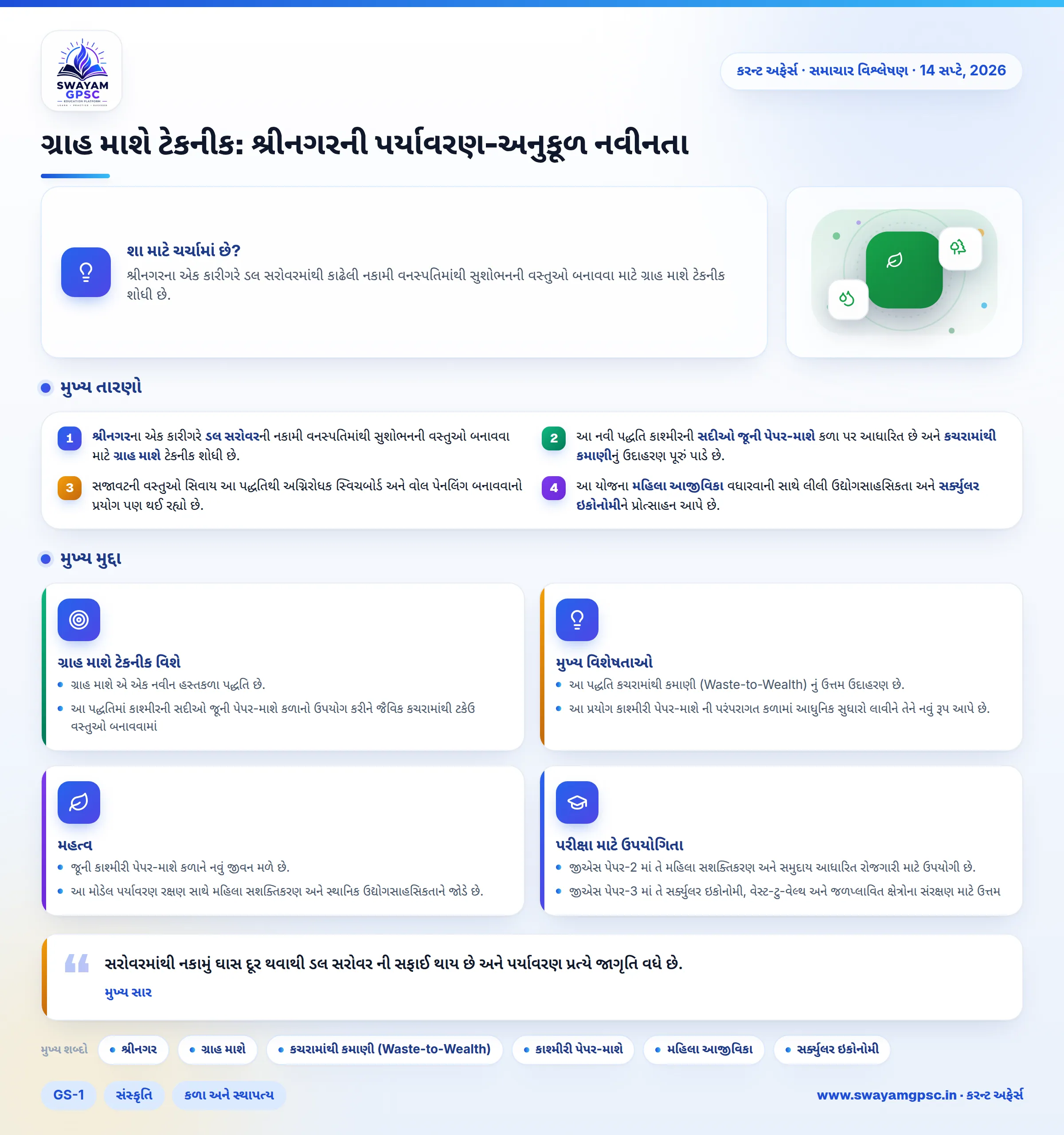 ગ્રાહ માશે ટેકનીક: શ્રીનગરની પર્યાવરણ-અનુકૂળ નવીનતા