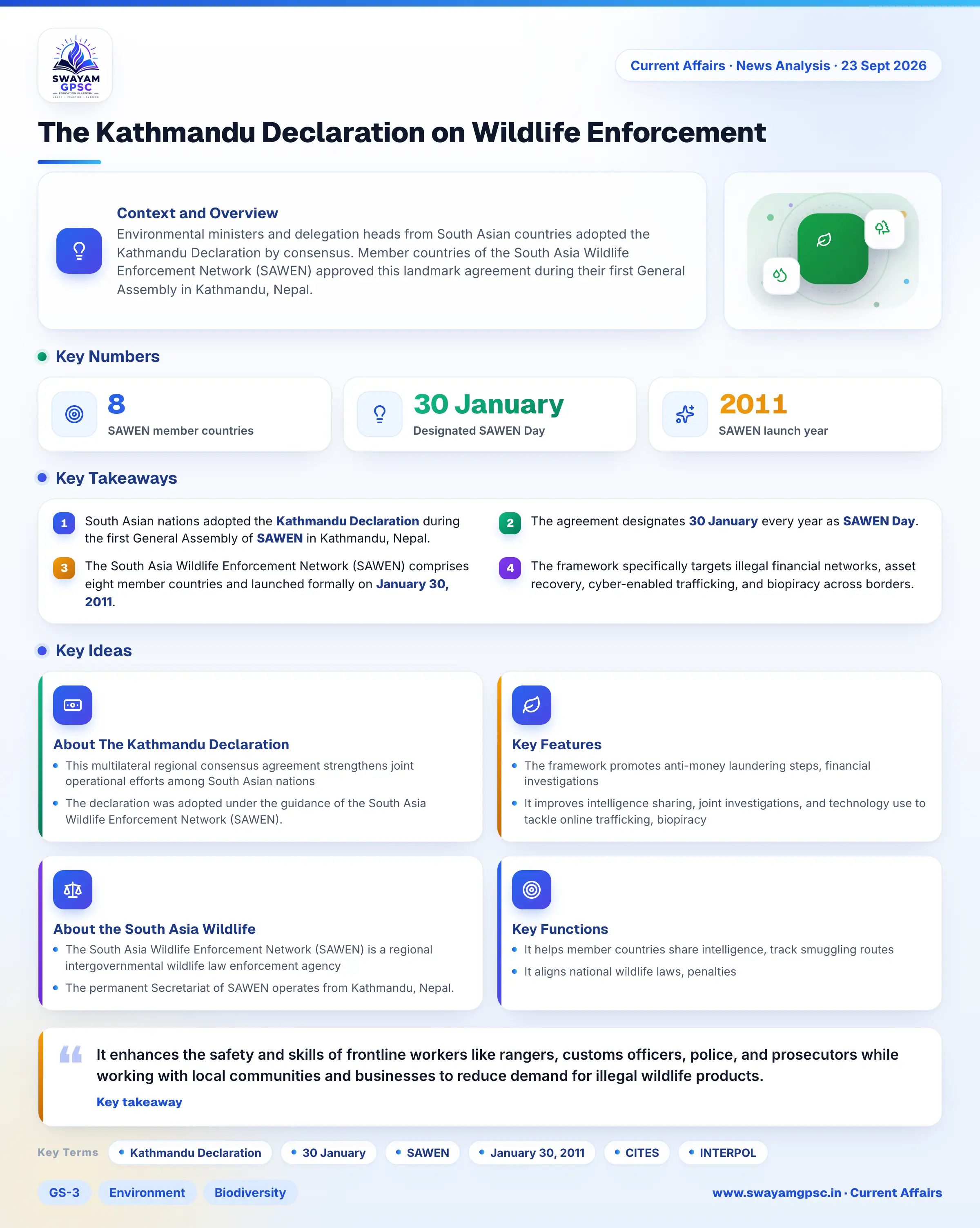 The Kathmandu Declaration on Wildlife Enforcement