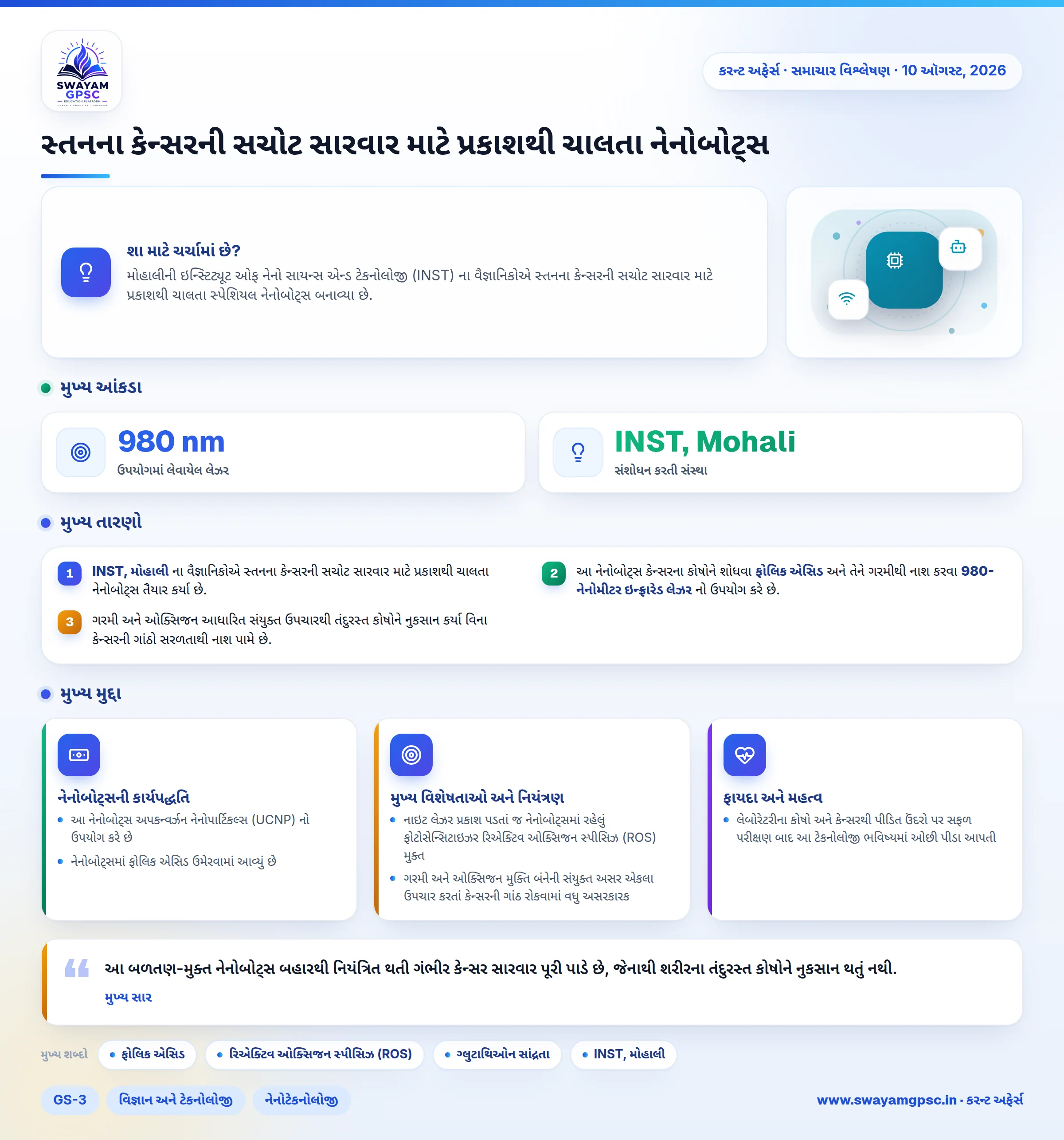 સ્તનના કેન્સરની સચોટ સારવાર માટે પ્રકાશથી ચાલતા નેનોબોટ્સ