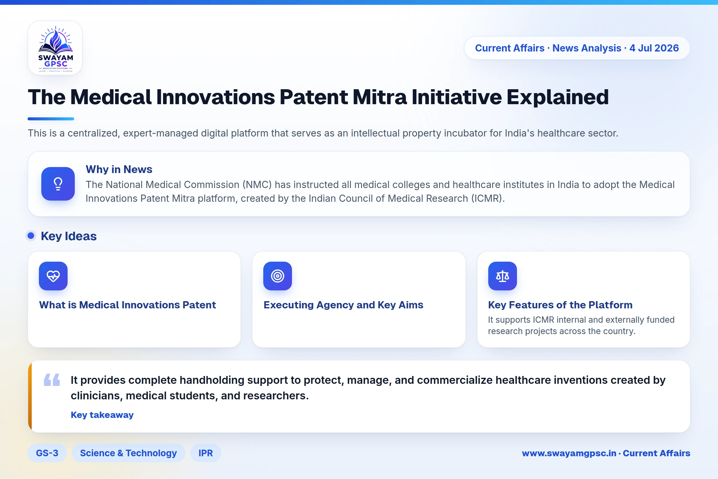 The Medical Innovations Patent Mitra Initiative Explained