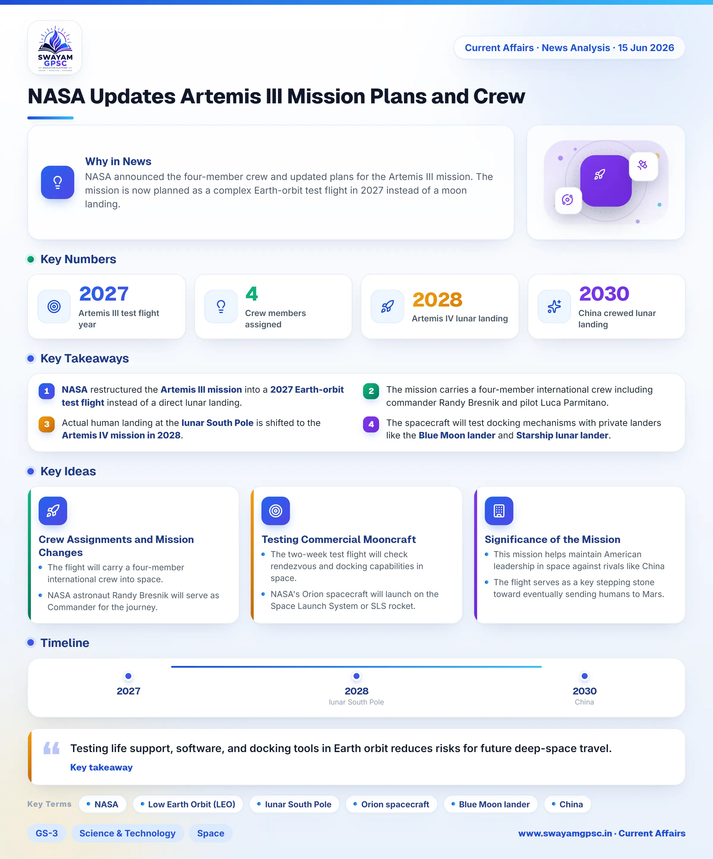 NASA Updates Artemis III Mission Plans and Crew