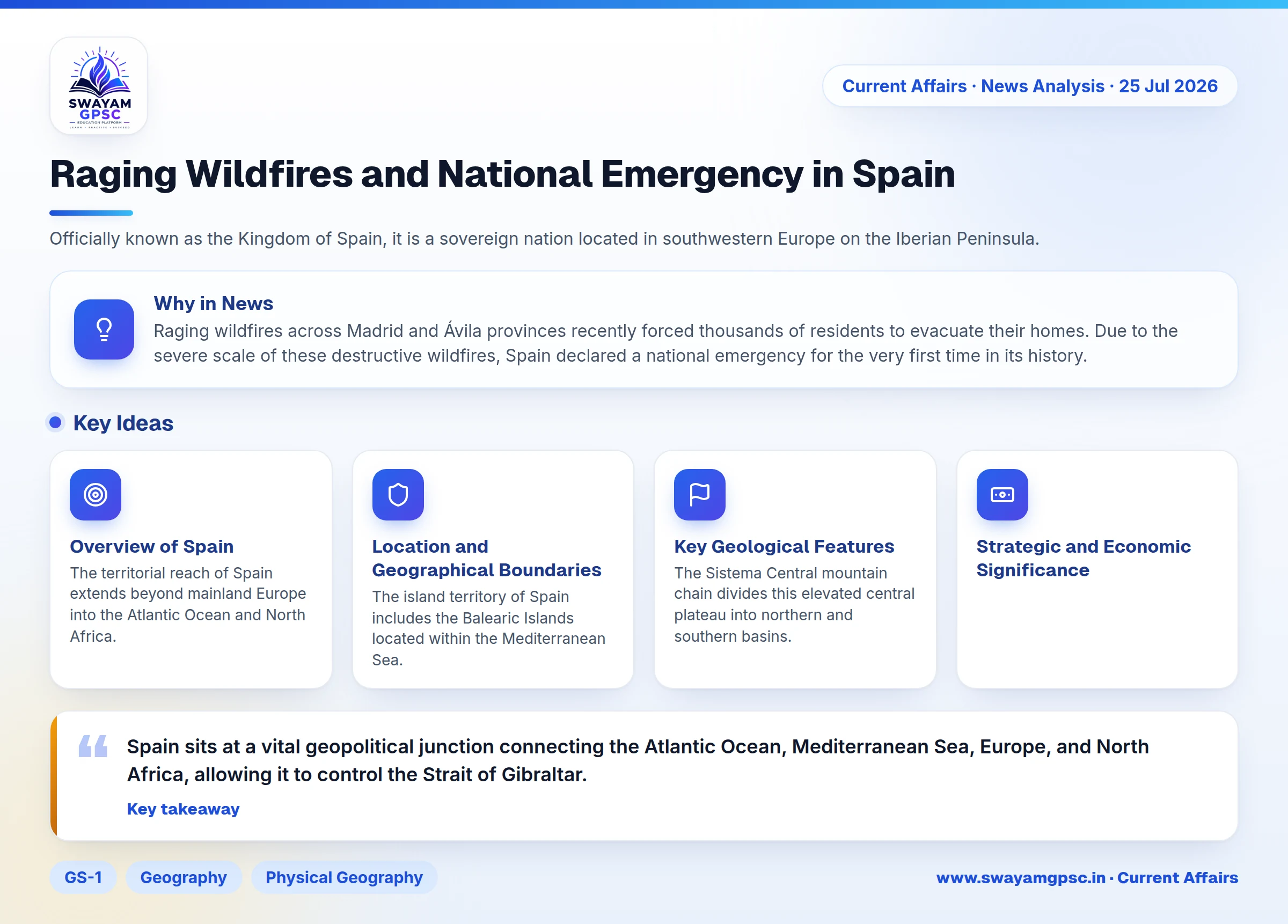 Raging Wildfires and National Emergency in Spain